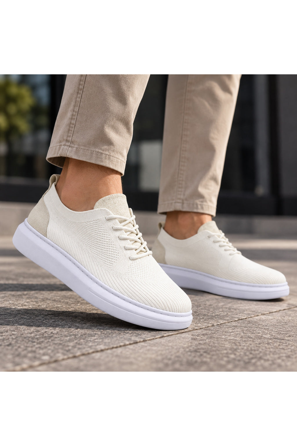 BESKAR KB M101 Beyaz Triko Erkek Günlük Sneaker Ayakkabı — görsel 2