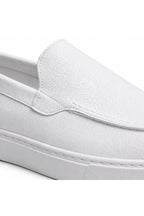 BESKAR BA0241 Beyaz Cilt Bağcıksız Yüksek Tabanlı Erkek Sneaker — görsel 4