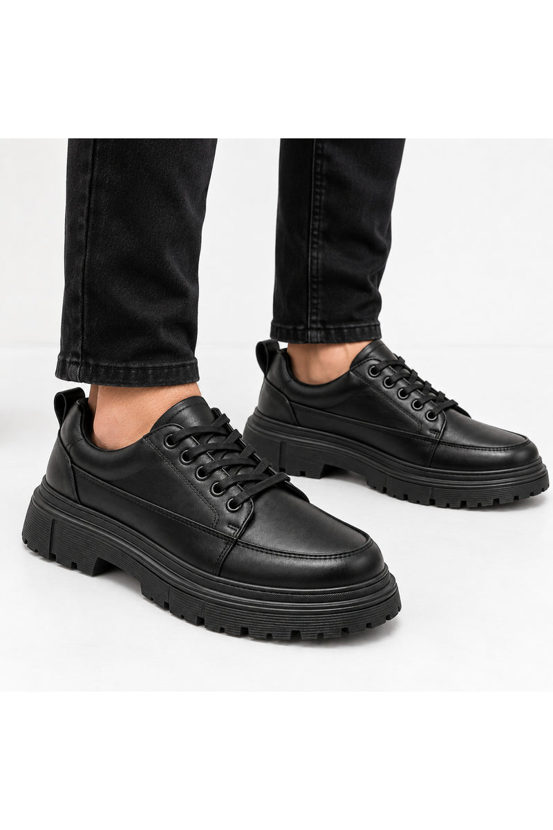 BESKAR KB 702 Kömür Cilt Erkek Günlük Sneaker Ayakkabı
