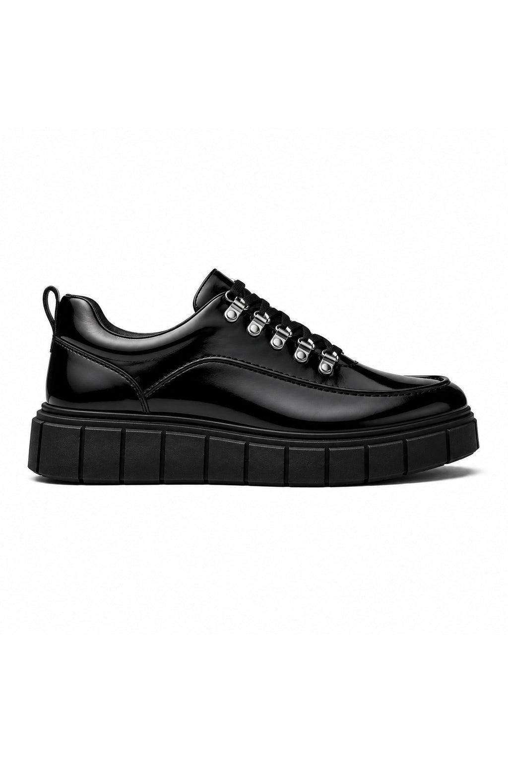 BESKAR KB X10 Siyah-Siyah Rugan Yüksek Tabanlı Erkek Günlük Sneaker — görsel 3