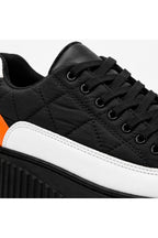 BESKAR BA0801 Siyah Turuncu Paraşüt Kumaş Detaylı Erkek Sneaker — görsel 4