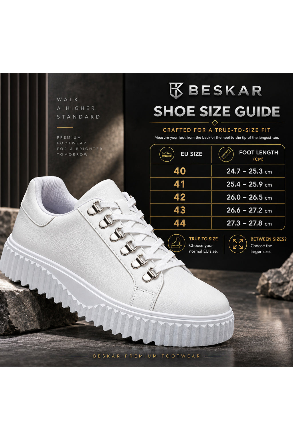 BESKAR BA0505 Beyaz Bilekli Erkek Günlük Sneaker Ayakkabı — görsel 8