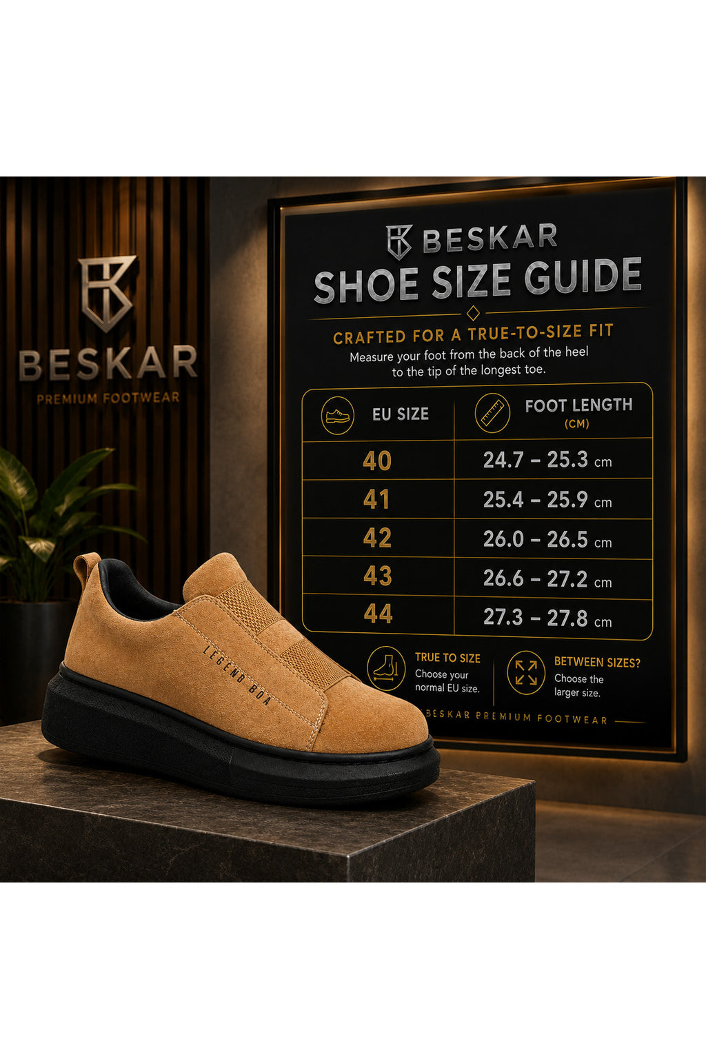 BESKAR BA0307 Taba STBST Çift Bant Detaylı Erkek Günlük Ayakkabı — görsel 8