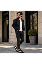 BESKAR BA0801 Siyah Turuncu Paraşüt Kumaş Detaylı Erkek Sneaker — görsel 7