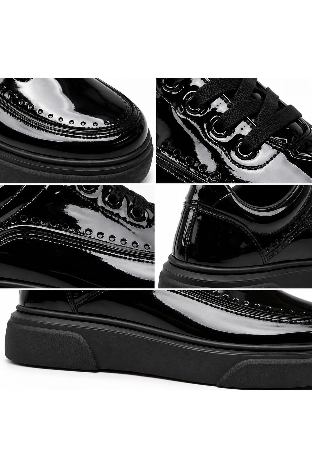 BESKAR KB X12 Kömür Rugan Erkek Günlük Sneaker Ayakkabı — görsel 6