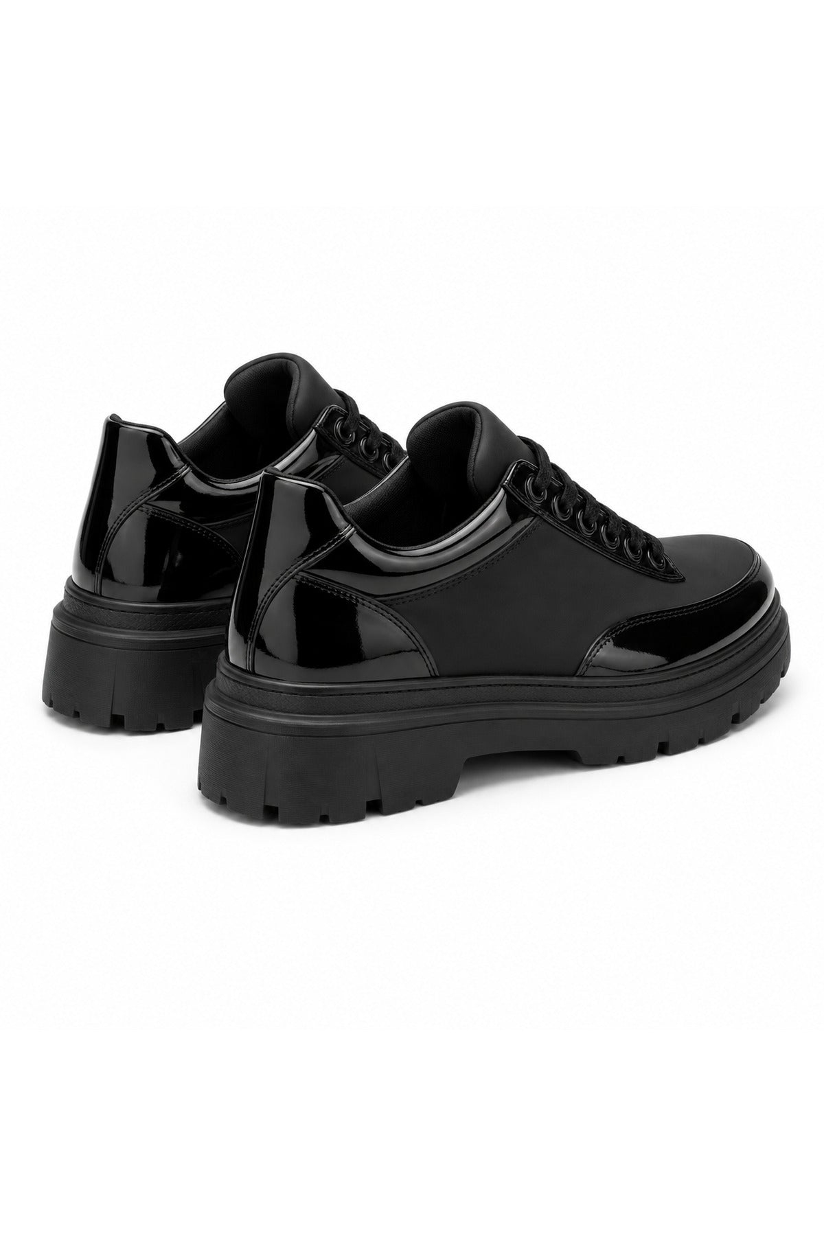 BESKAR BA0243 Kömür Rugan Paraşüt Detaylı Bağcıklı Erkek Sneaker — görsel 5
