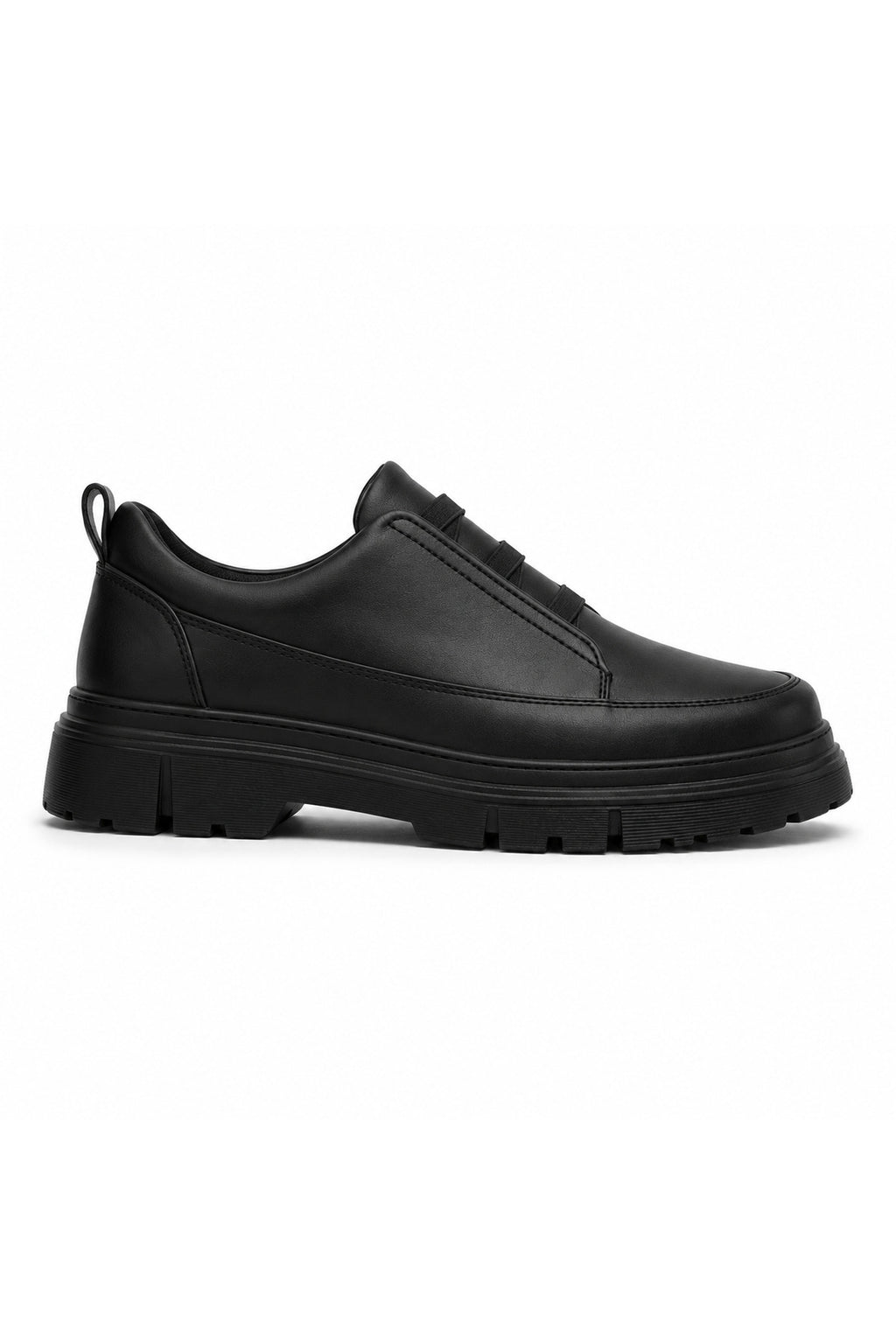 BESKAR KB 703 Kömür Cilt Bağcıksız Lastikli Erkek Günlük Sneaker — görsel 3