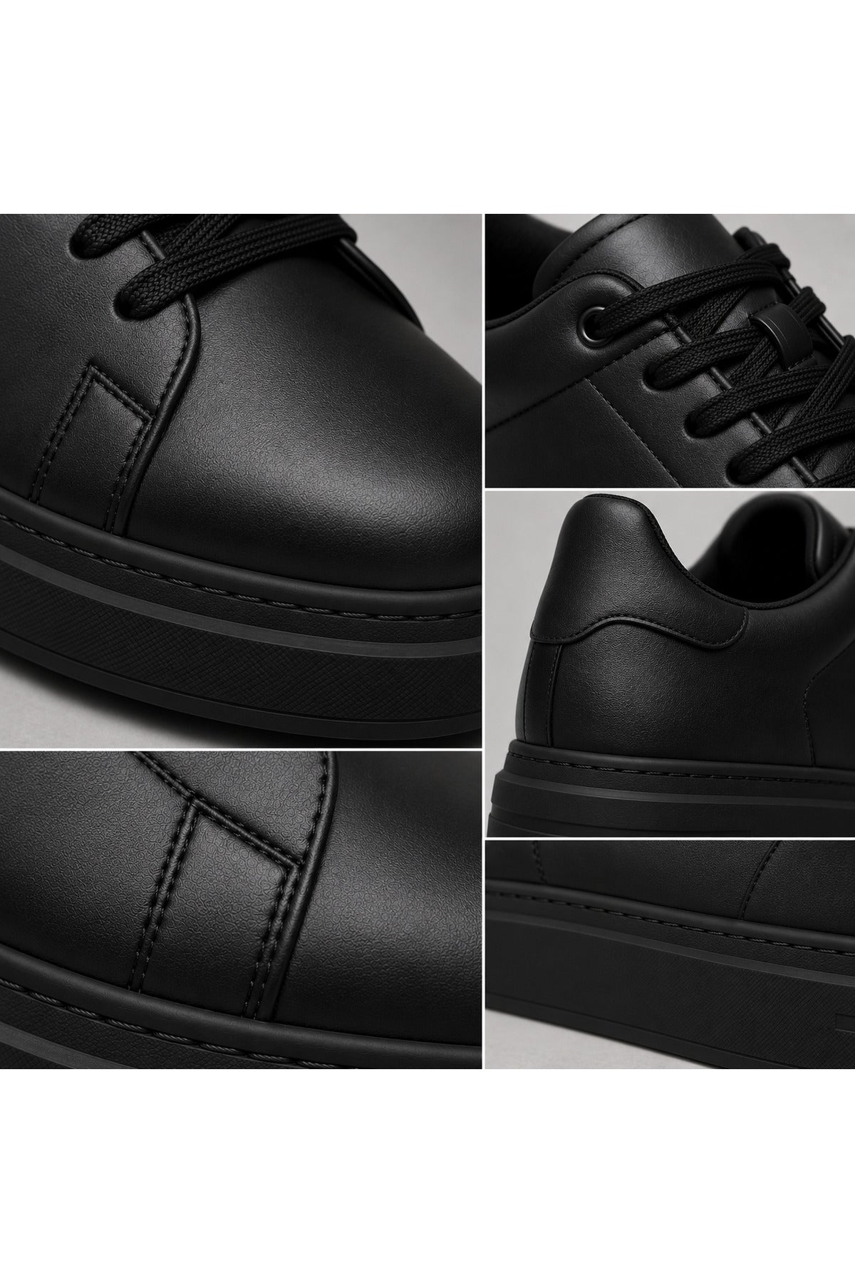 BESKAR KB B2 Kömür Cilt Erkek Günlük Sneaker Ayakkabı — görsel 6