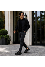BESKAR KB 703 Kömür Cilt Bağcıksız Lastikli Erkek Günlük Sneaker — görsel 7