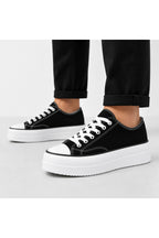 BESKAR KB CX3 Siyah Keten Görünümlü Erkek Sneaker — görsel 2