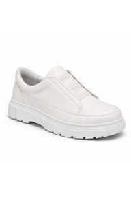 BESKAR KB 703 Bağcıksız Lastikli Erkek Günlük Sneaker — Beyaz Cilt