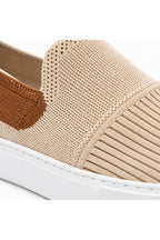 BESKAR KB 114 Bej Taba Bağcıksız Triko Erkek Günlük Sneaker — görsel 4