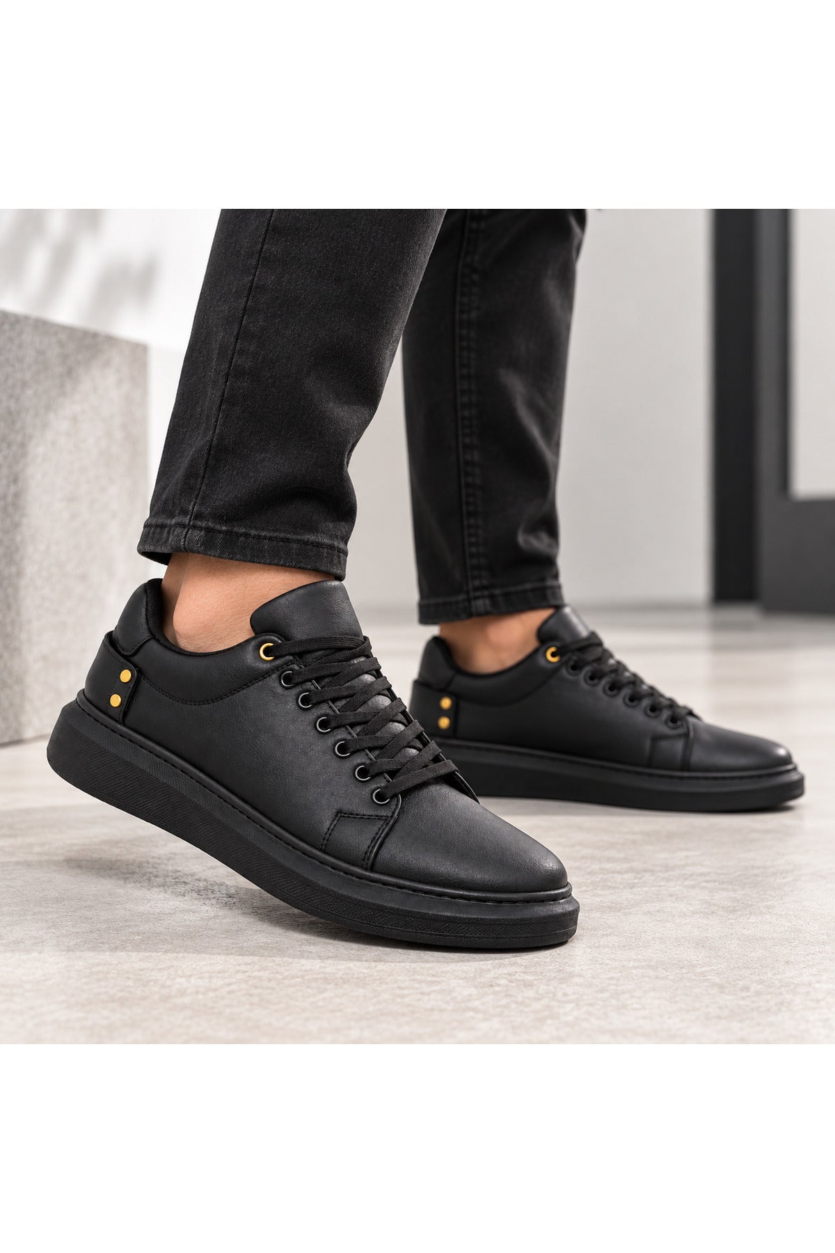 BESKAR KB 047 Kömür Cilt Erkek Günlük Sneaker Ayakkabı — görsel 2