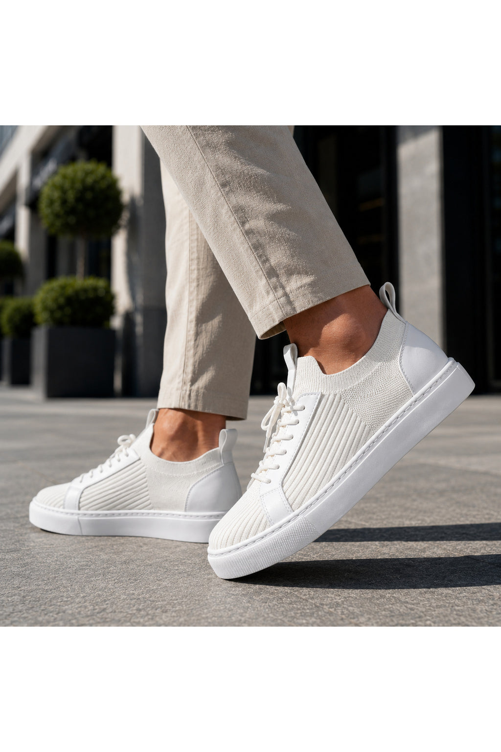 BESKAR KB 112 Beyaz Triko Erkek Günlük Sneaker Ayakkabı — görsel 7
