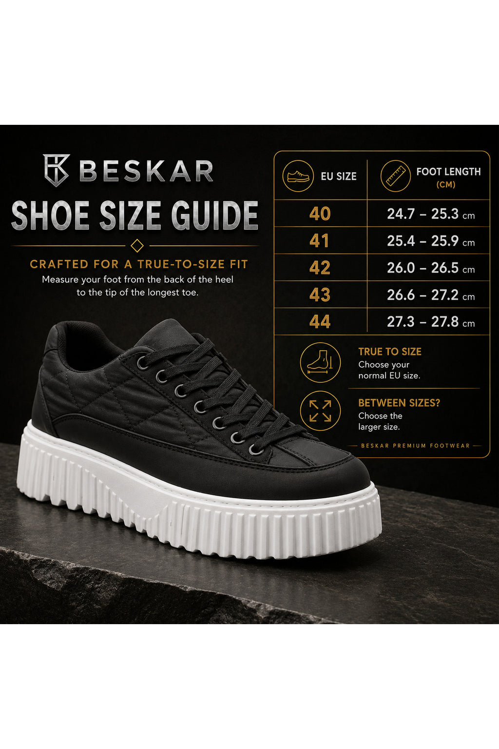 BESKAR BA0801 Siyah Beyaz Paraşüt Kumaş Detaylı Erkek Sneaker — görsel 8
