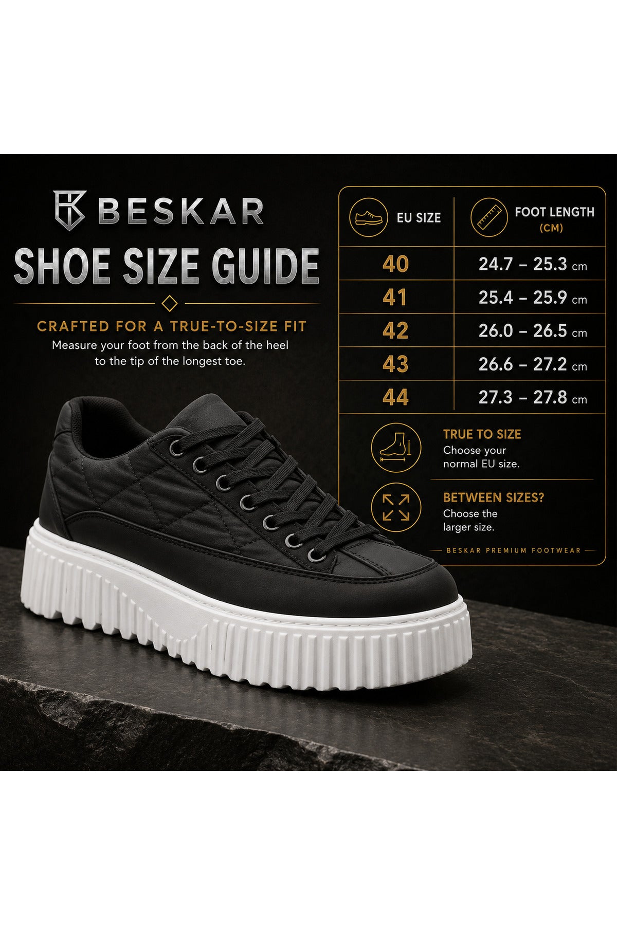 BESKAR BA0801 Siyah Beyaz Paraşüt Kumaş Detaylı Erkek Sneaker — görsel 8