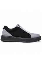 BESKAR KB 007 Siyah Gri Tek Bant Cırtlı Erkek Günlük Sneaker — görsel 3