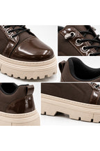 BESKAR BA0245 Kahverengi Rugan Bej Taban Esnek Bağcıklı Yüksek Tabanlı Erkek Sneaker — görsel 6