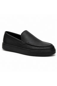 BESKAR BA0241 Bağcıksız Yüksek Tabanlı Erkek Sneaker — Kömür