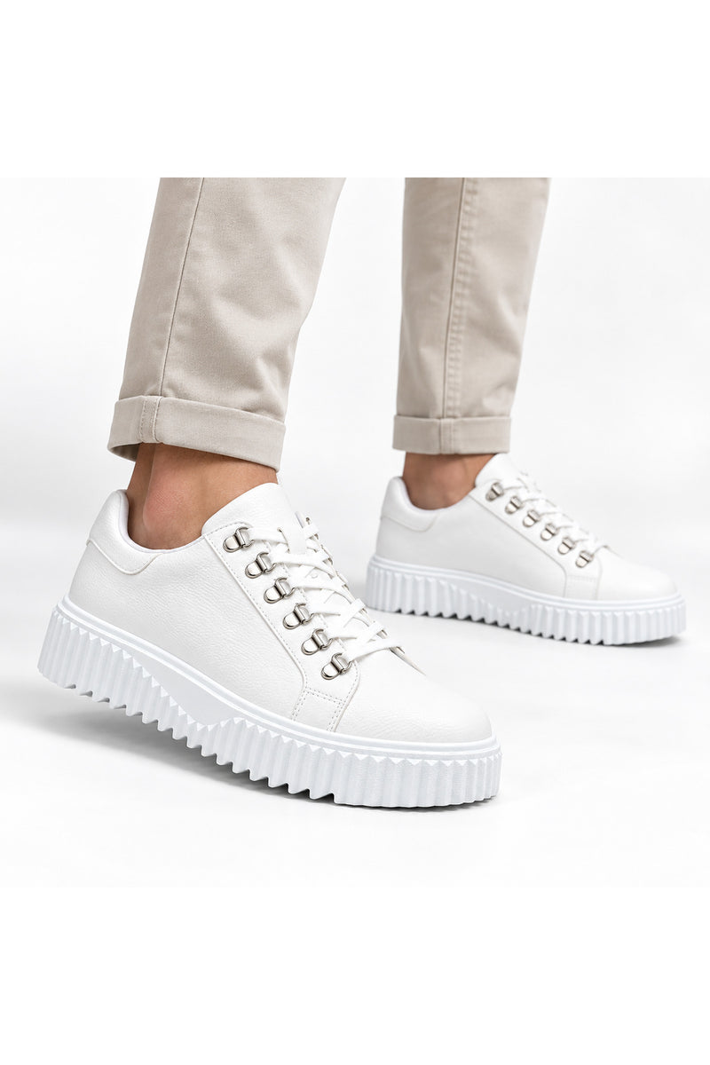 BESKAR BA0505 Beyaz Bilekli Erkek Günlük Sneaker Ayakkabı