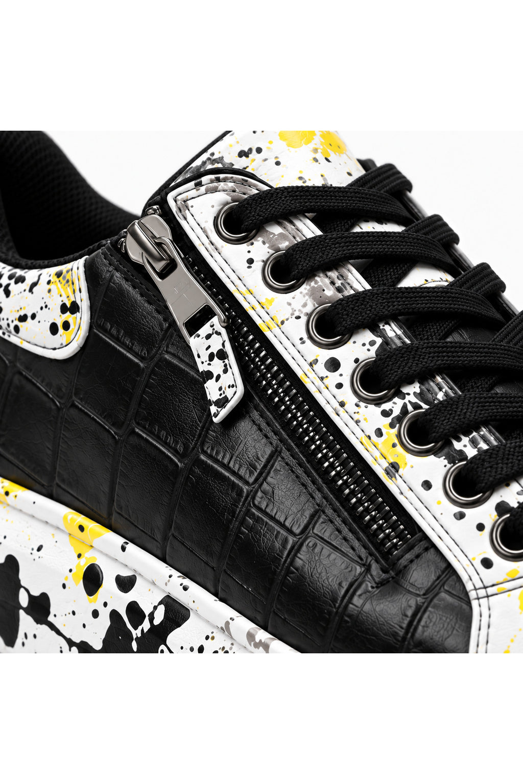 BESKAR KB 02 Siyah Sarı Dokulu Bağcıklı Erkek Sneaker — görsel 6