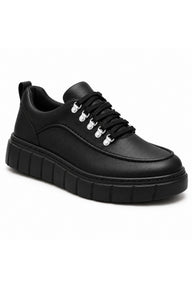 BESKAR KB X10 Yüksek Tabanlı Erkek Günlük Sneaker — Kömür Cilt