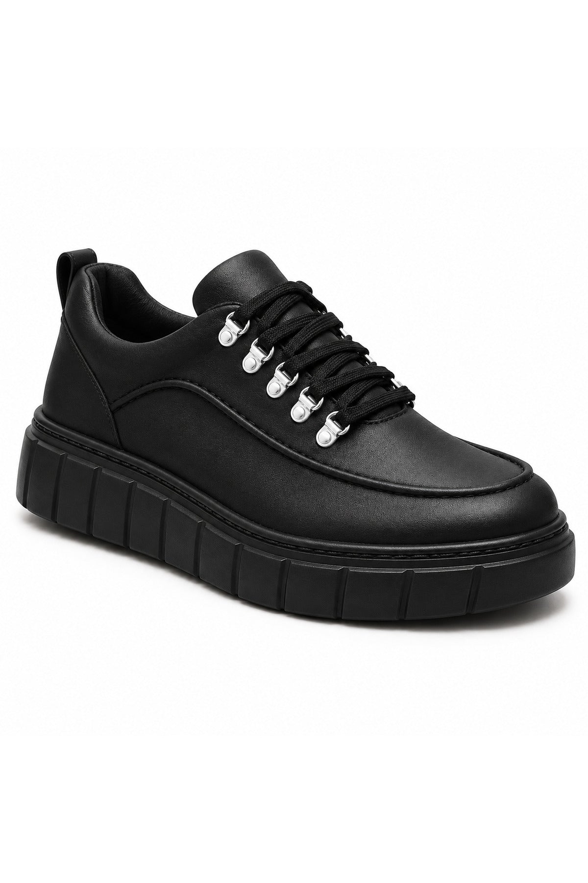 BESKAR KB X10 Kömür Cilt Yüksek Tabanlı Erkek Günlük Sneaker — görsel 1