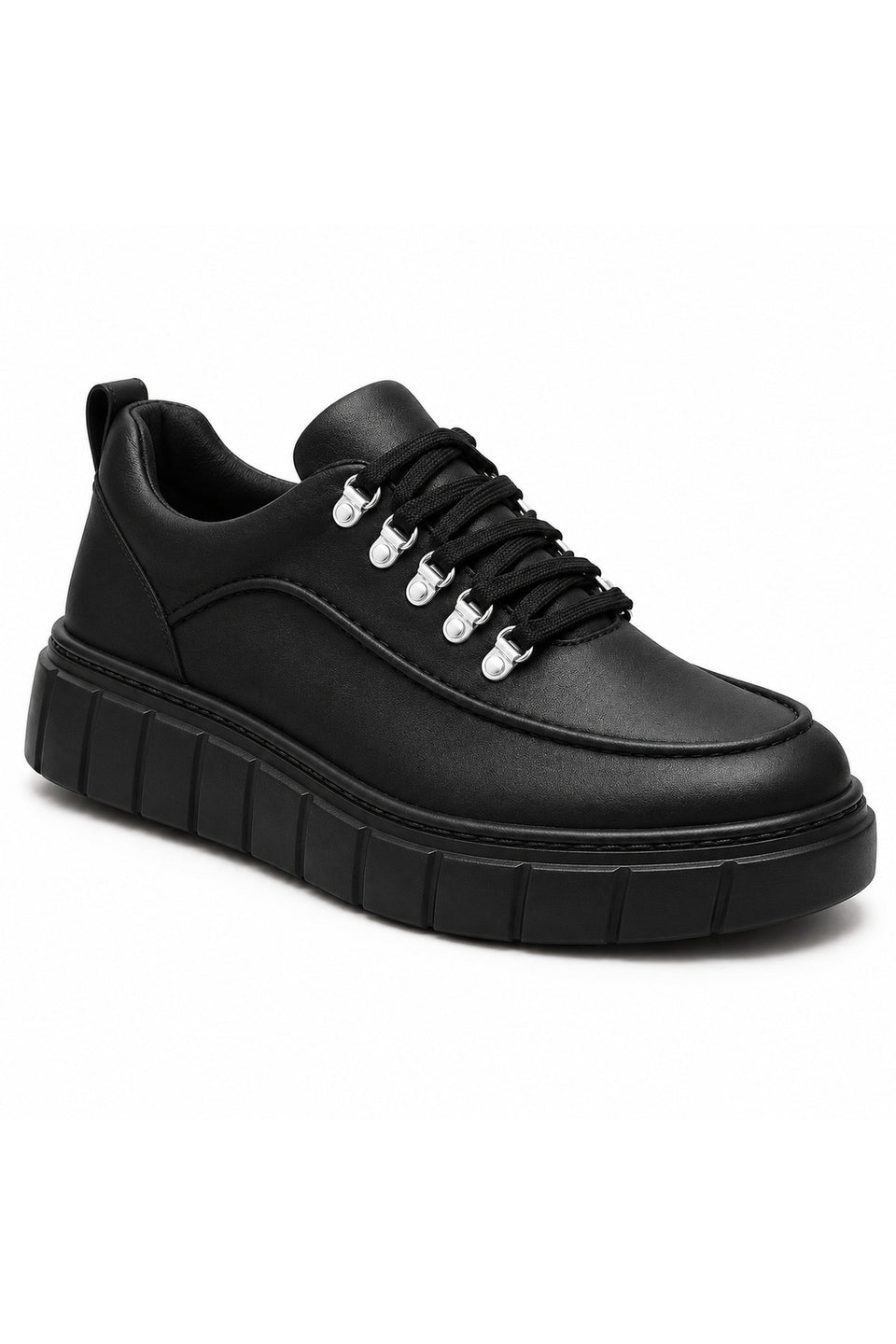 BESKAR KB X10 Kömür Cilt Yüksek Tabanlı Erkek Günlük Sneaker