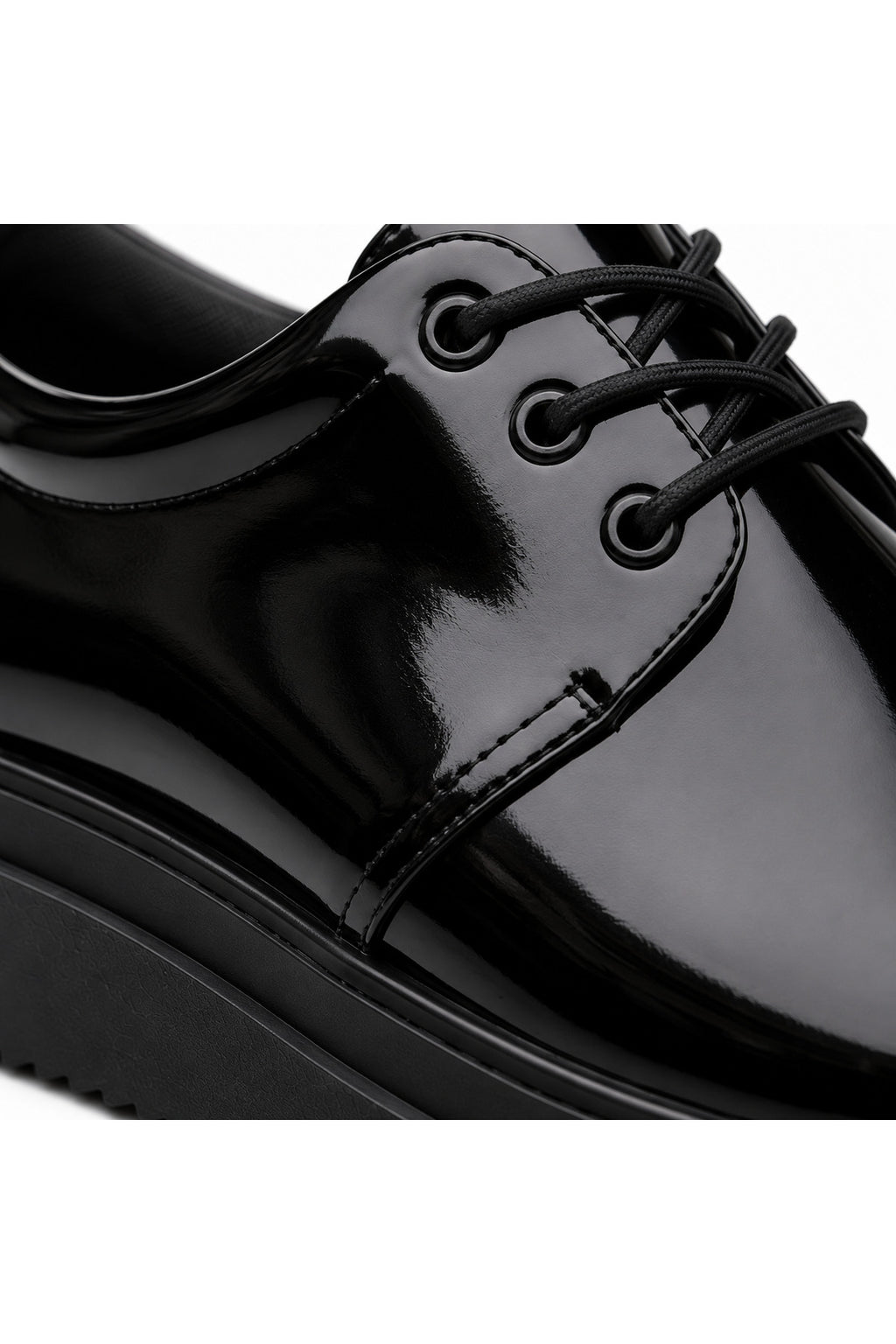 BESKAR KB X3 Kömür Rugan Bağcıklı Erkek Günlük Sneaker Ayakkabı — görsel 4