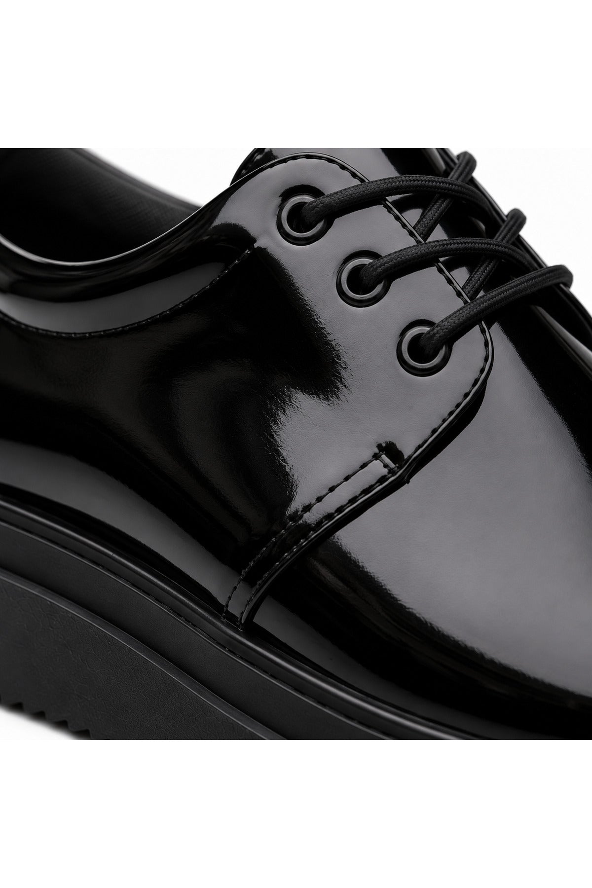 BESKAR KB X3 Kömür Rugan Bağcıklı Erkek Günlük Sneaker Ayakkabı — görsel 4