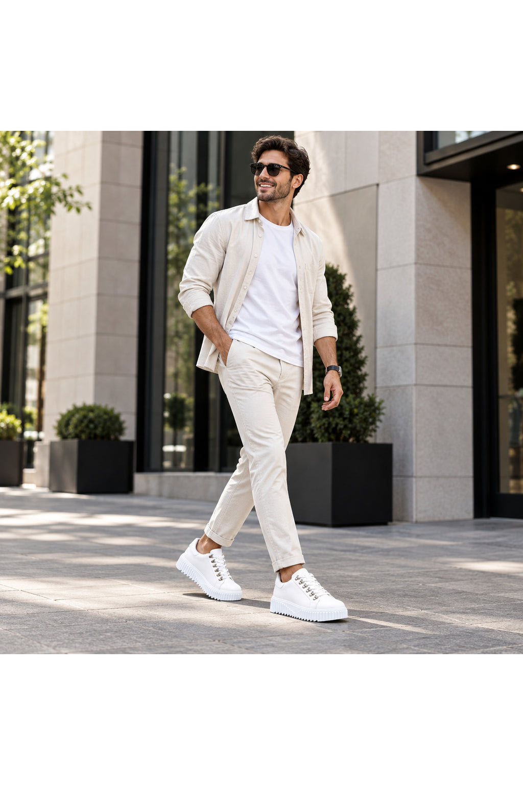 BESKAR BA0505 Beyaz Bilekli Erkek Günlük Sneaker Ayakkabı — görsel 7