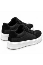BESKAR KB 046 Siyah Beyaz Taban Paraşüt Kumaş Detaylı Erkek Sneaker — görsel 7