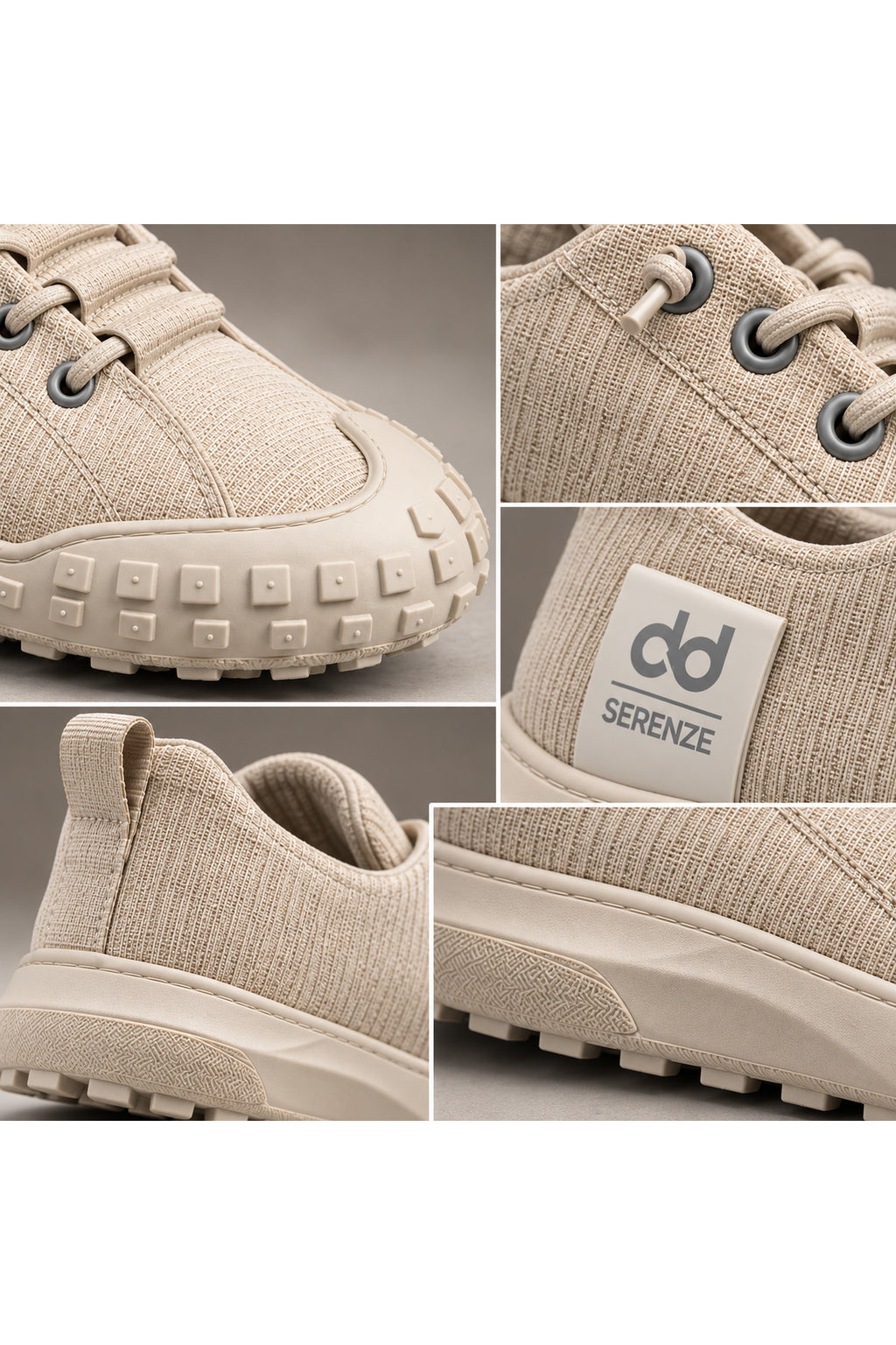 BESKAR BA0248 Krem Esnek Bağcıklı Erkek Günlük Sneaker — görsel 7