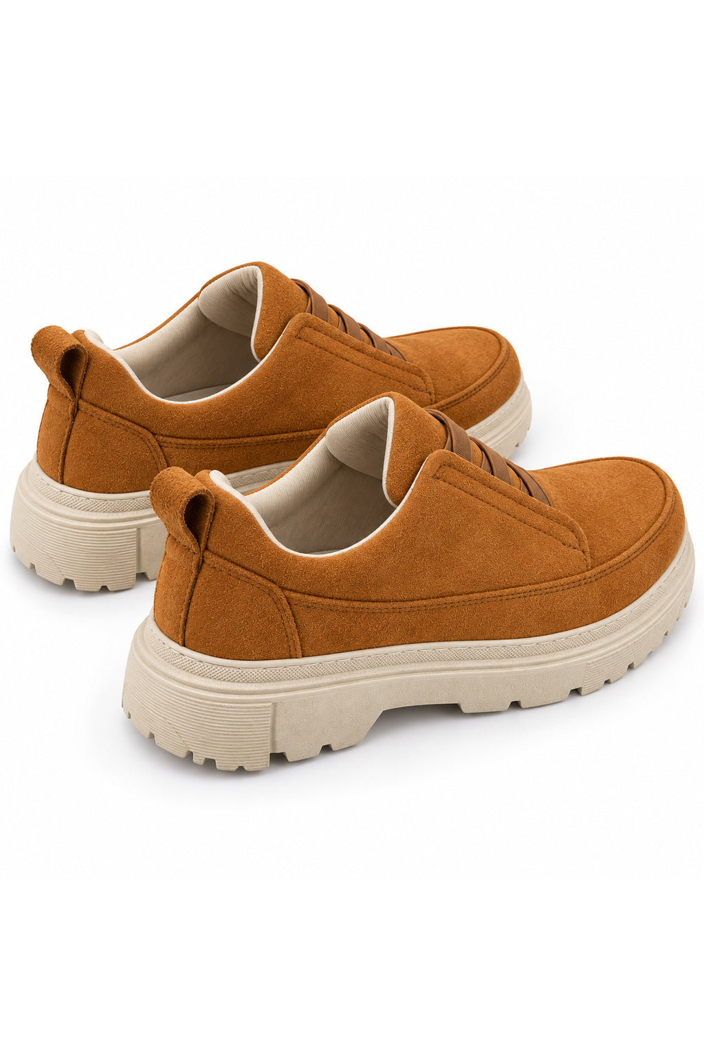 BESKAR KB 703 Taba Süet Görünümlü Bağcıksız Lastikli Erkek Günlük Sneaker — görsel 7