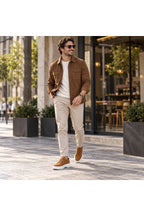 BESKAR BA0245 Taba Süet Görünümlü Esnek Bağcıklı Yüksek Tabanlı Erkek Sneaker — görsel 7
