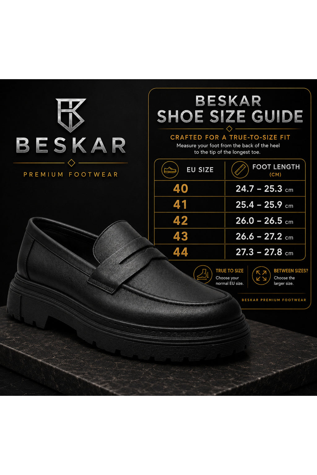 BESKAR KB X11 Kömür Cilt Erkek Klasik ve Günlük Ayakkabı — görsel 8