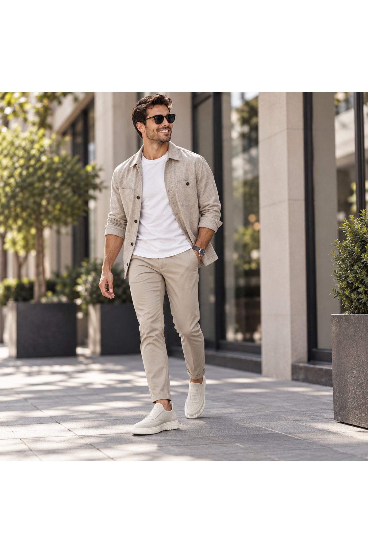BESKAR BA0911 Bej Triko Erkek Günlük Sneaker Ayakkabı — görsel 7