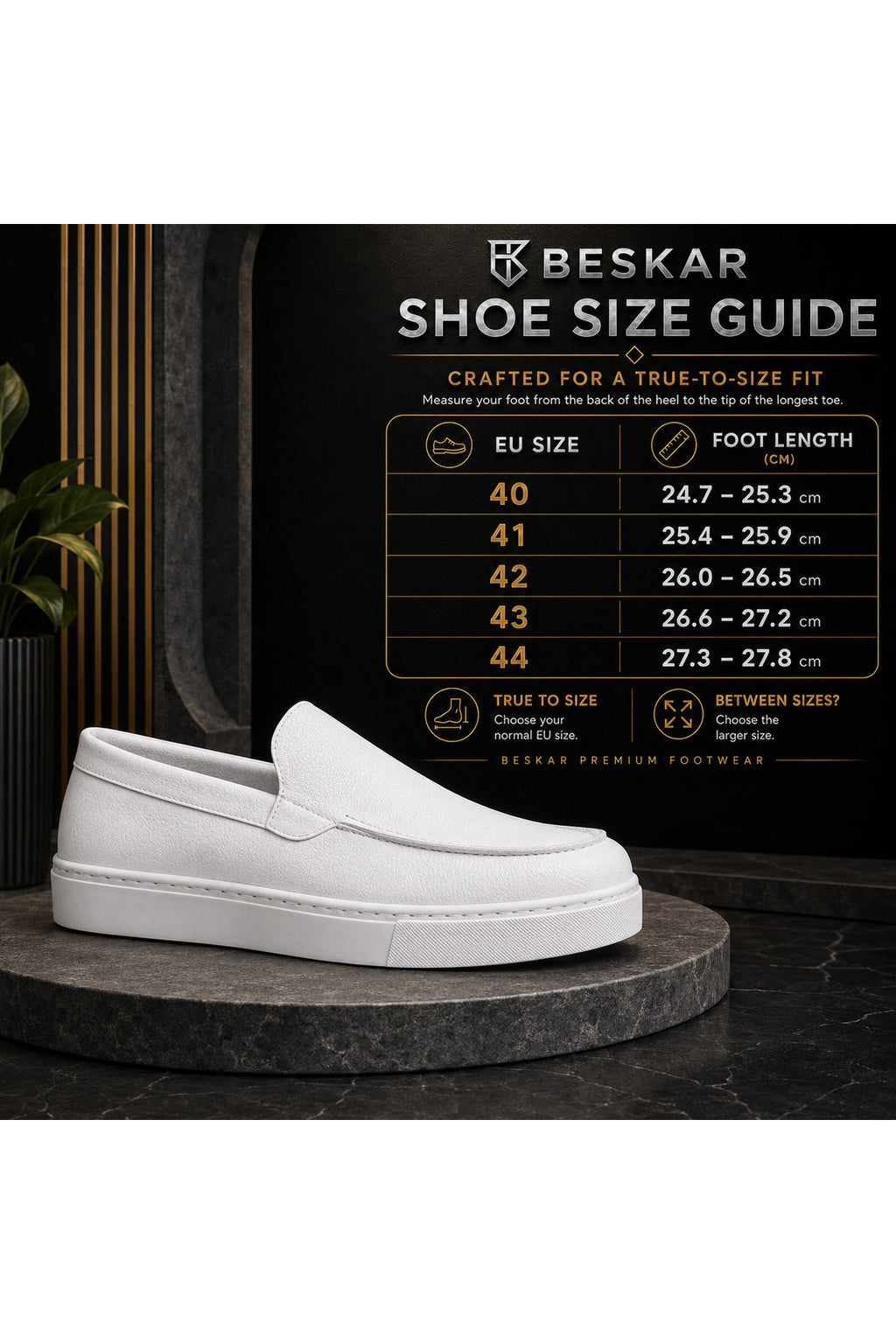 BESKAR BA0241 Beyaz Cilt Bağcıksız Yüksek Tabanlı Erkek Sneaker — görsel 8