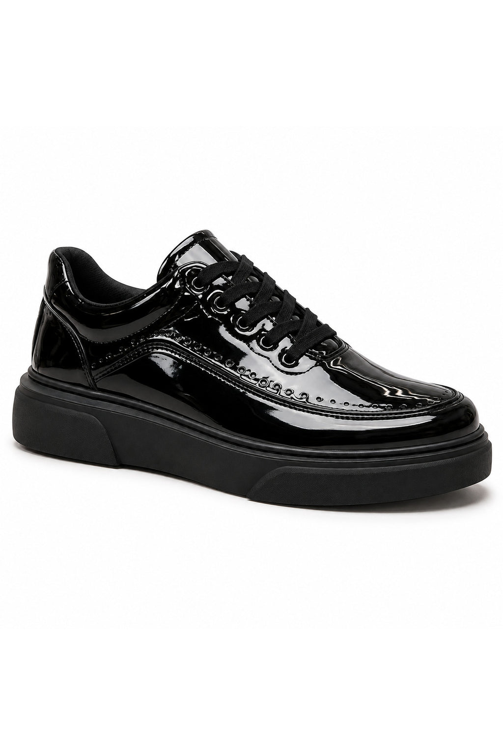 BESKAR KB X12 Kömür Rugan Erkek Günlük Sneaker Ayakkabı — görsel 1