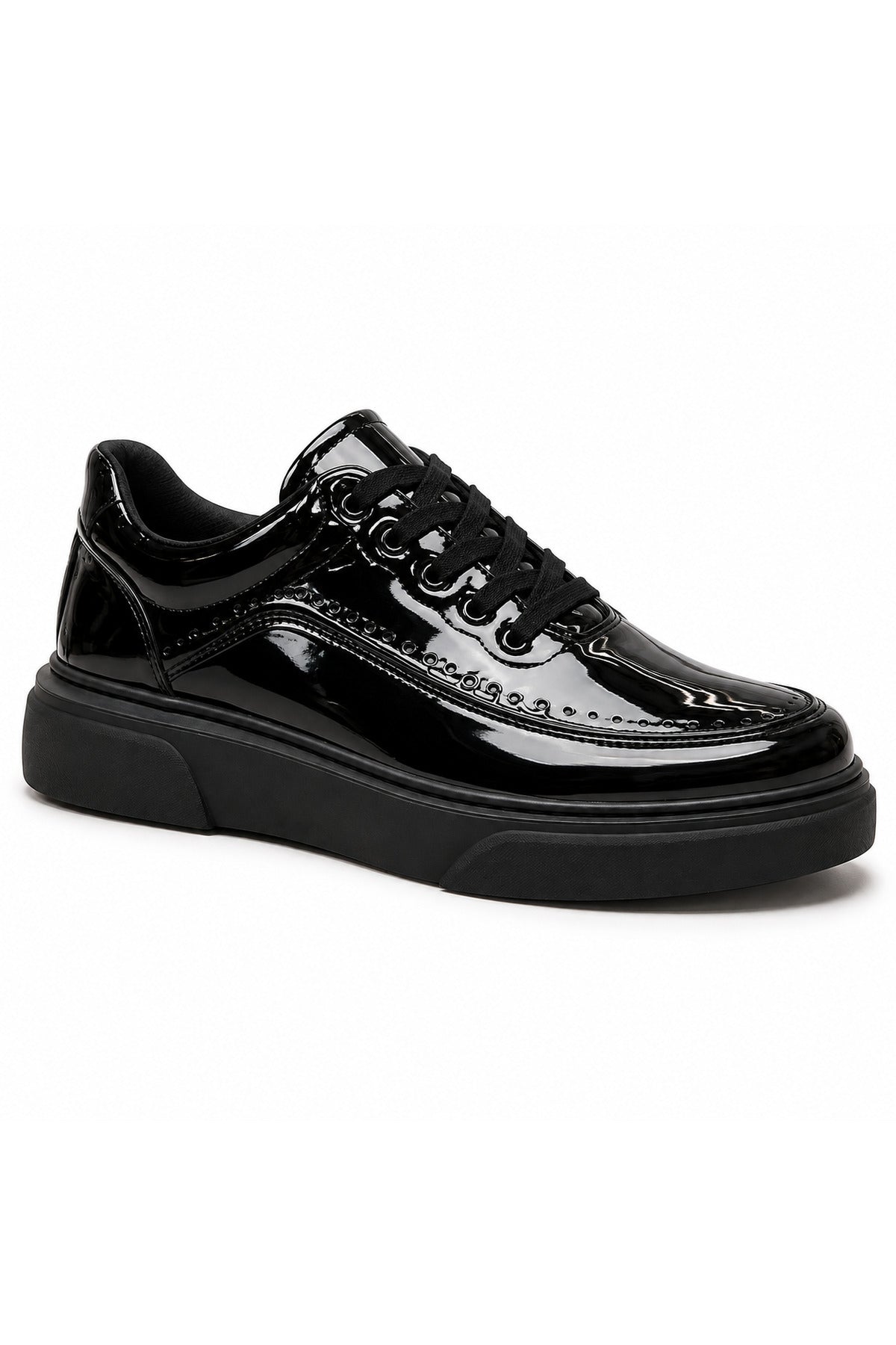 BESKAR KB X12 Kömür Rugan Erkek Günlük Sneaker Ayakkabı — görsel 1