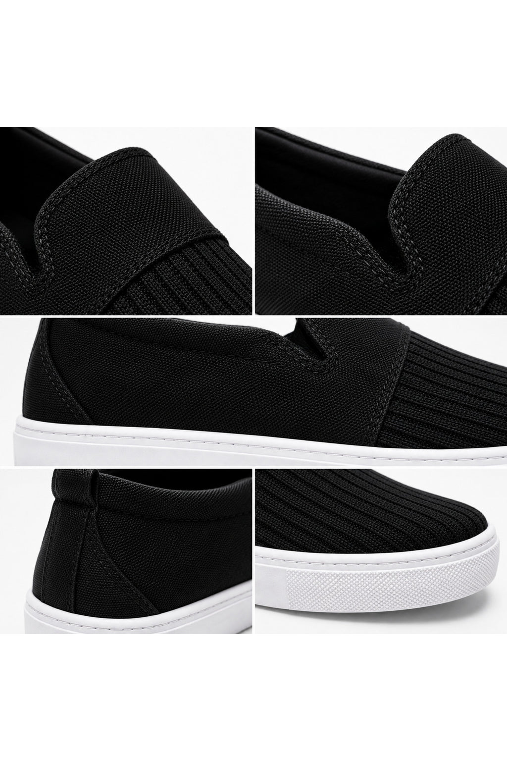 BESKAR KB 114 Siyah Bağcıksız Triko Erkek Günlük Sneaker — görsel 6