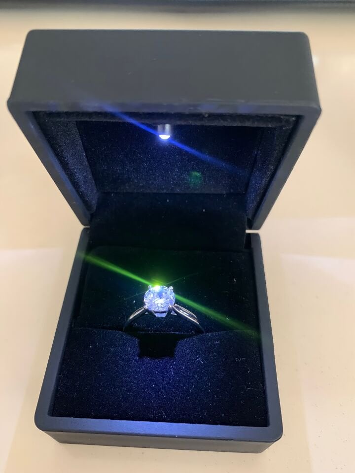BESKAR 925 Ayar Gümüş Elmas Montür Laboratuvar Pırlantası 2.00 Karat Tektaş Yüzük 10