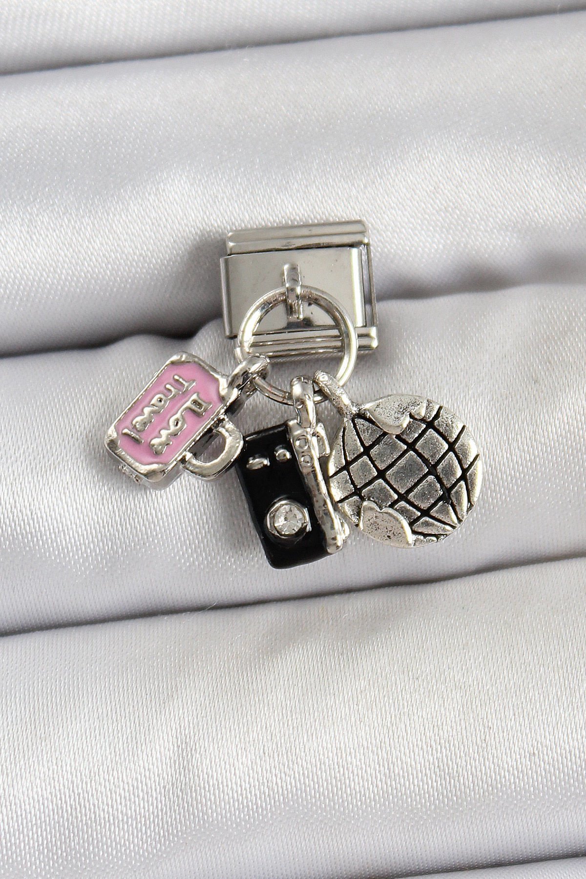 316L Çelik Sallantılı Çoklu Model Gümüş Renk Nomination Charm