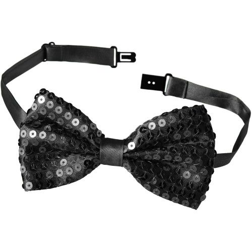 Siyah Payetli Pullu Papyon