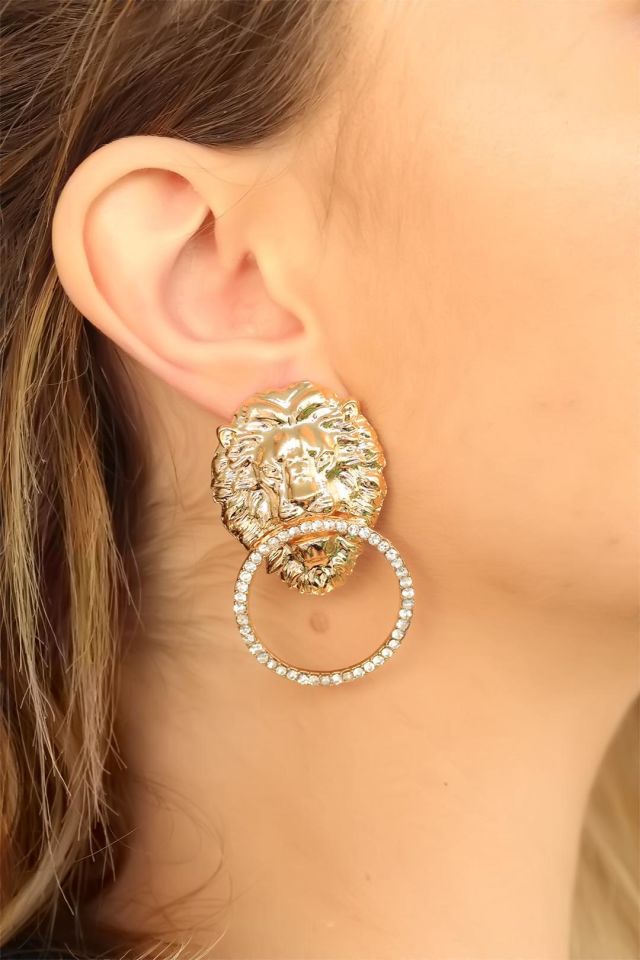 Dore Renk Bayan Aslanlı Küpe