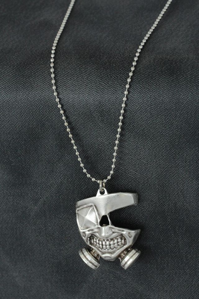 Maske Figürlü Metal Erkek Kolye