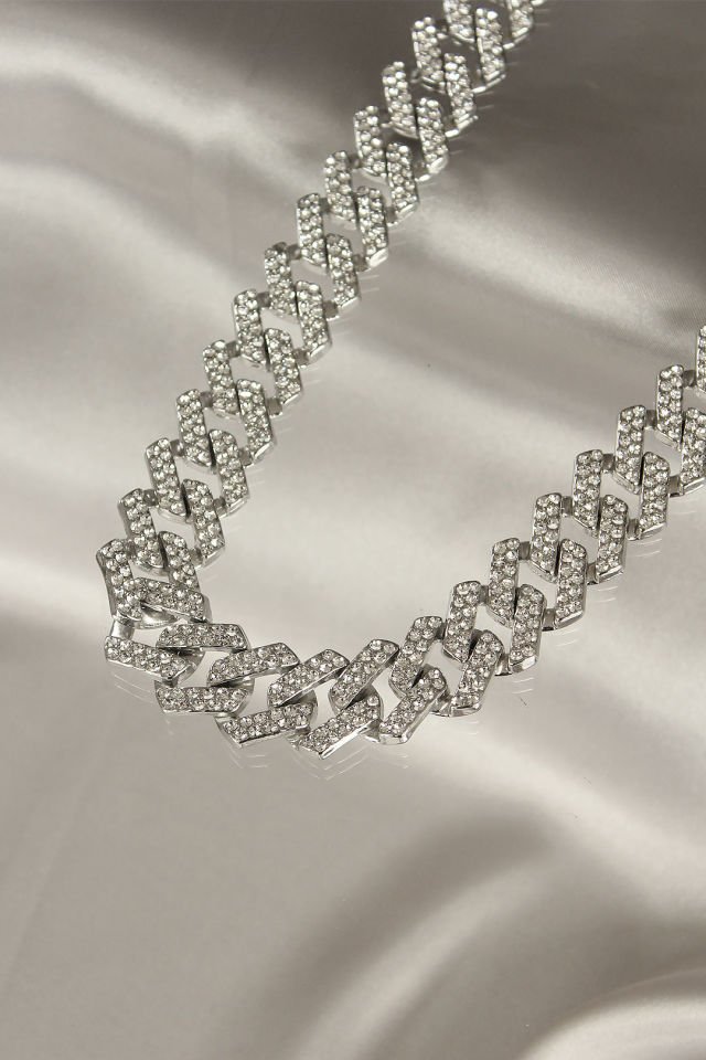 Yeni Sezon Zirkon Taşlı Şık Tasarımlı Kadın Çelik Kolye