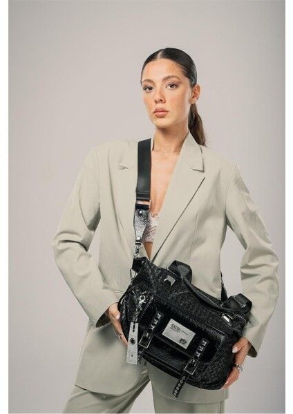 Wawin Siyah Cilt Omuz Çantası