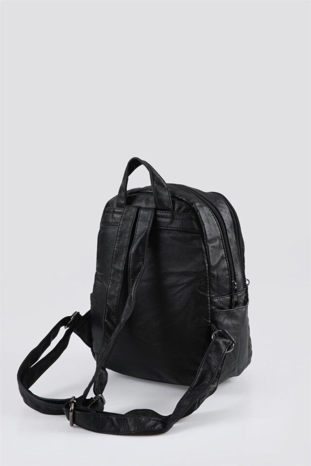 Owert Siyah Cilt Sırt Çantası