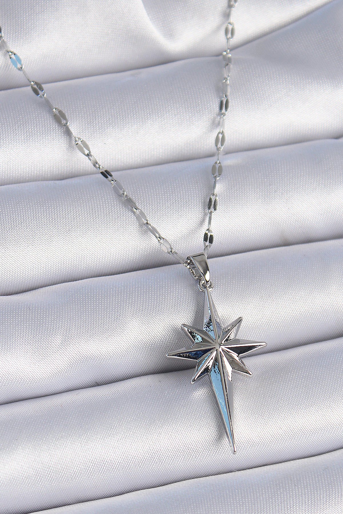Gümüş Kutup Yıldızı Kolye